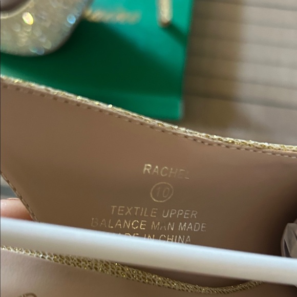 Lauren Lorraine Gold Crystal Embellished Heels - Picture 4 of 7